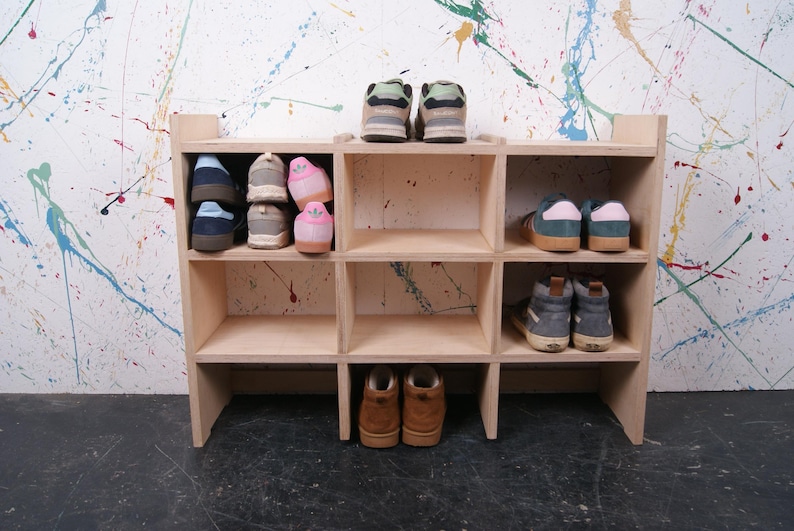 Birch Ply Shoe Storage Unit bild 1