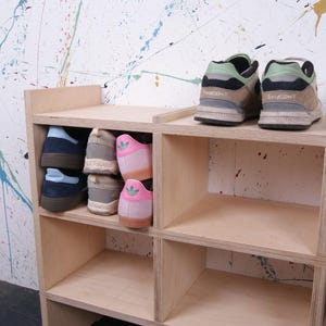 Birch Ply Shoe Storage Unit bild 3
