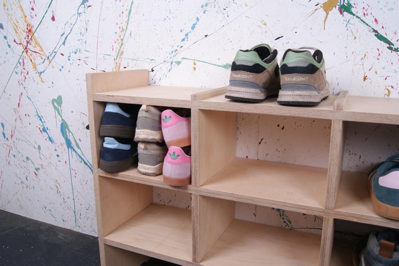 Birch Ply Shoe Storage Unit bild 3