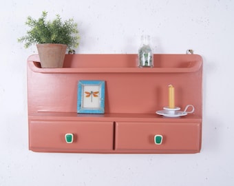 Wooden Shelf with Drawers from Poland