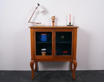 Freestanding Glass Cabinet Customised in Hague Blue