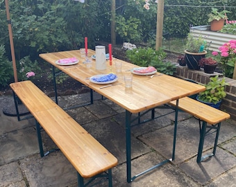 Folding Garden Table and Bench Sets