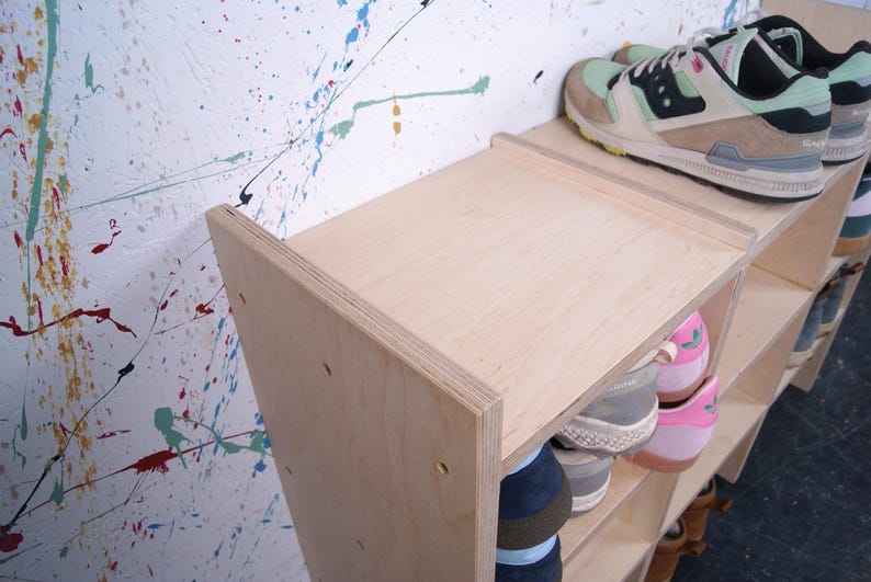 Birch Ply Shoe Storage Unit bild 8
