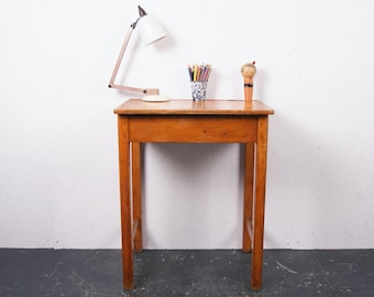 Single Wooden School Desk with Lift up Lid