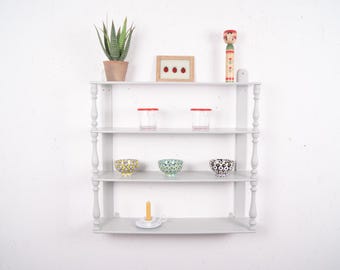 Wooden Wall Shelf Customised in Light Blue