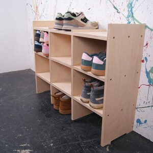 Birch Ply Shoe Storage Unit bild 4