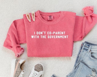 I Don't Co-Parent with the Government Sweatshirt | Unisex Sweater | Conservative Medical Freedom | Motherhood Sweater | Patriot