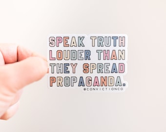 SPEAK TRUTH Sticker | Freedom Sticker | Laptop Decals | Tumbler Water Bottle Sticker | Christian Conservative Gift