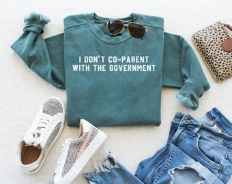 I Don't Co-Parent with the Government Sweatshirt | Unisex Sweater | Conservative Medical Freedom | Motherhood Sweater | Patriot