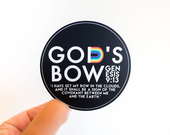 God's Rainbow Genesis 9:13 Sticker | Take Back Rainbow | Christian Laptop Decals | Tumbler Water Bottle Sticker | Christian Truth Gift