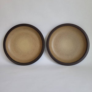 Edith Heath Ceramics “Mojave Glaze” 11 Inch Dinner Plate Red with Tan Mid Century Tableware Vintage Heath Sausalito Pottery Wedding Gift