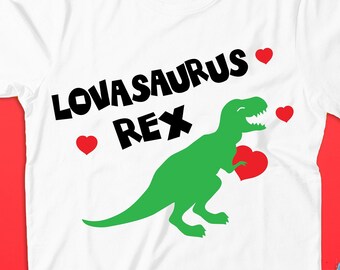 Lovasaurus Rex SVG: Valentine Dinosaur Design (Digital Download)