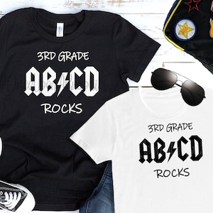 3rd grade Rocks, 3rd grade svg, Back to School Shirt, Rock and Roll Kids T Shirt, Rocker svg, 3rd grade png, First Day of School Shirt
