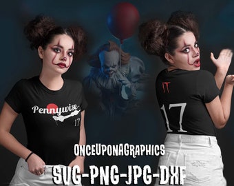 Pennywise Jersey SVG, IT Movie Shirt Design (Digital Download)