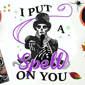 Hocus Pocus Bone Daddy SVG, Skelettsångare Klippfil (Digital Nedladdning)