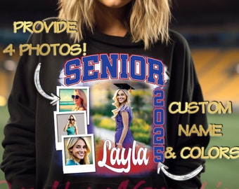 Custom Senior Photo Shirt PNG, Graduation Gift (Digital Download)