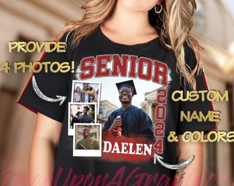 Custom Senior Photo Shirt PNG, Personalized Graduation Gift (Digital Download)