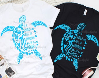 Sea Turtle Nana SVG PNG, Mothers Day Gift (Digital Download)