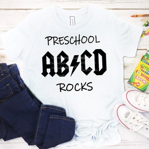 Vorschule Rocks, Vorschule svg, Back to School Shirt, Rock and Roll Kinder T Shirt, Rocker svg, Vorschule png, Erster Tag der Schule Shirt
