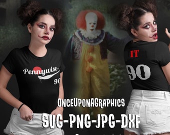 Pennywise Jersey SVG, IT Movie Shirt Design (Digital Download)