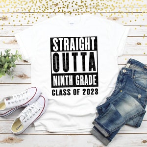 Straight Outta 9th Grade SVG: Freshman Graduation Shirt (Digital Download)