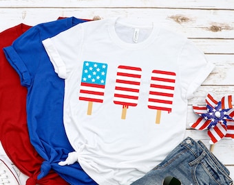 American Flag Popsicles, 4th of July svg, 4th of July swag, 4th of July shirt, American Flag svg, Fourth of July svg, dxf, png, jpg, iron on