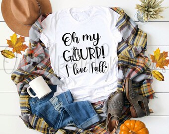 Oh My Gourd SVG, Fall Shirt Design (Digital Download)
