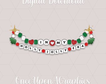 In My Holly Jolly Era Friendship Bracelet png, Christmas Swiftmas Bracelet, Swiftie Christmas Shirt, Friendship Bracelet Shirt png
