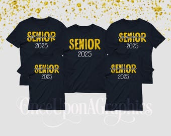 Senior 2025 Family Shirt PNG: Graduation T-Shirt Design (Digital Download)