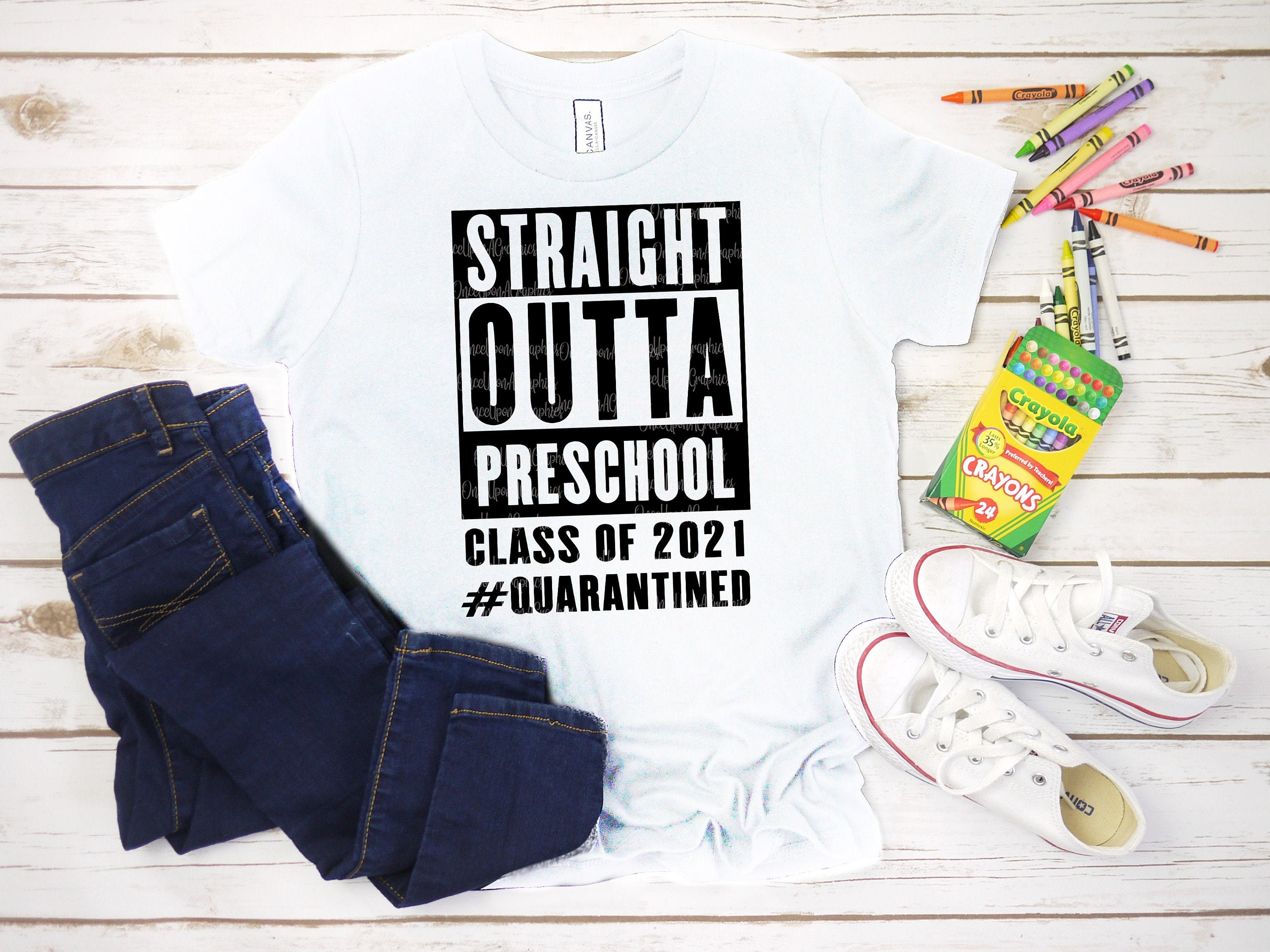 Straight Outta Preschool svg Preschool Graduation shirt | Etsy