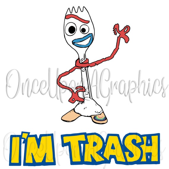 i am trash forky