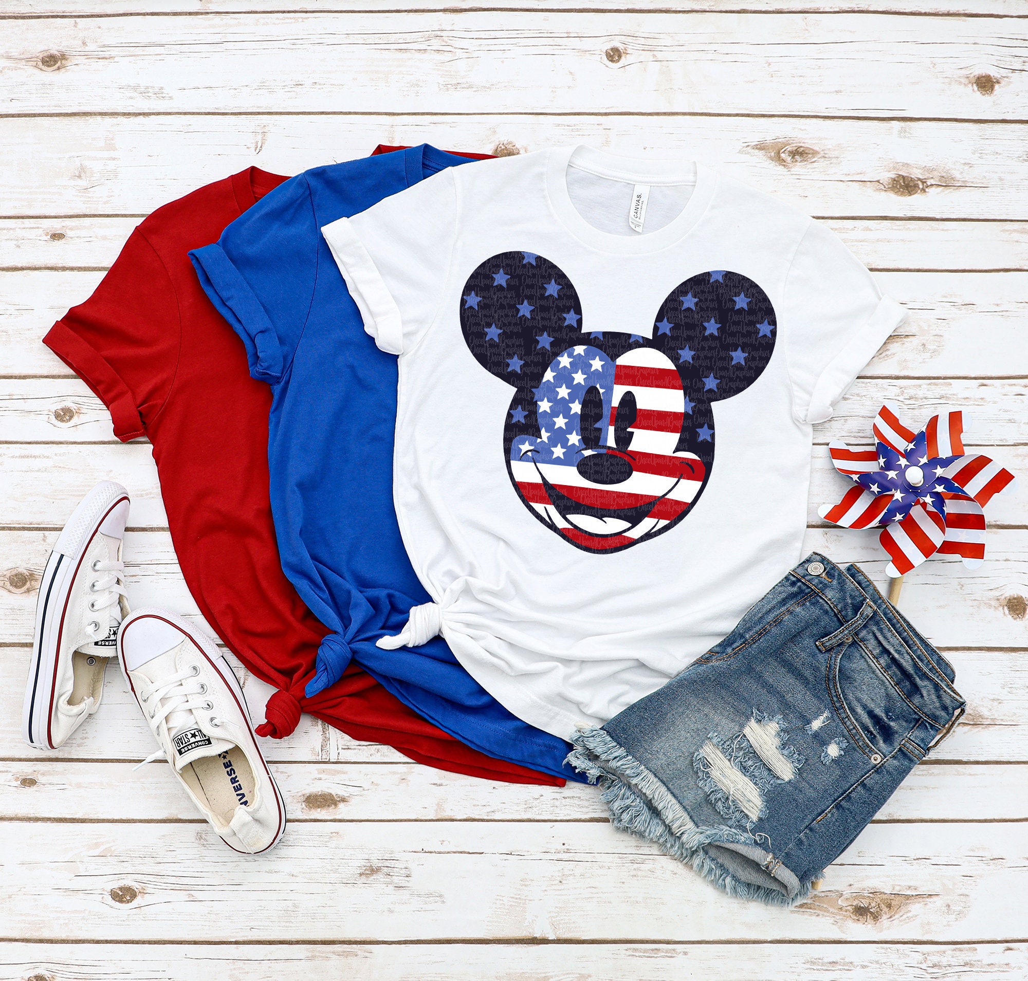 Disney Mickey USA Flag Disney 4th of 