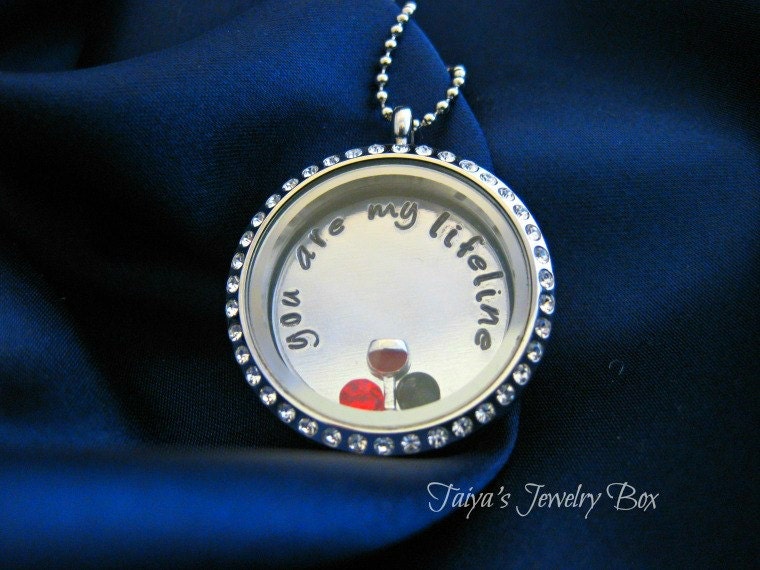 Floating Wine Glass Ring Infinity Charms Locket Charms Etsy