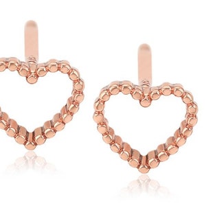 Rose Gold Heart Earrings