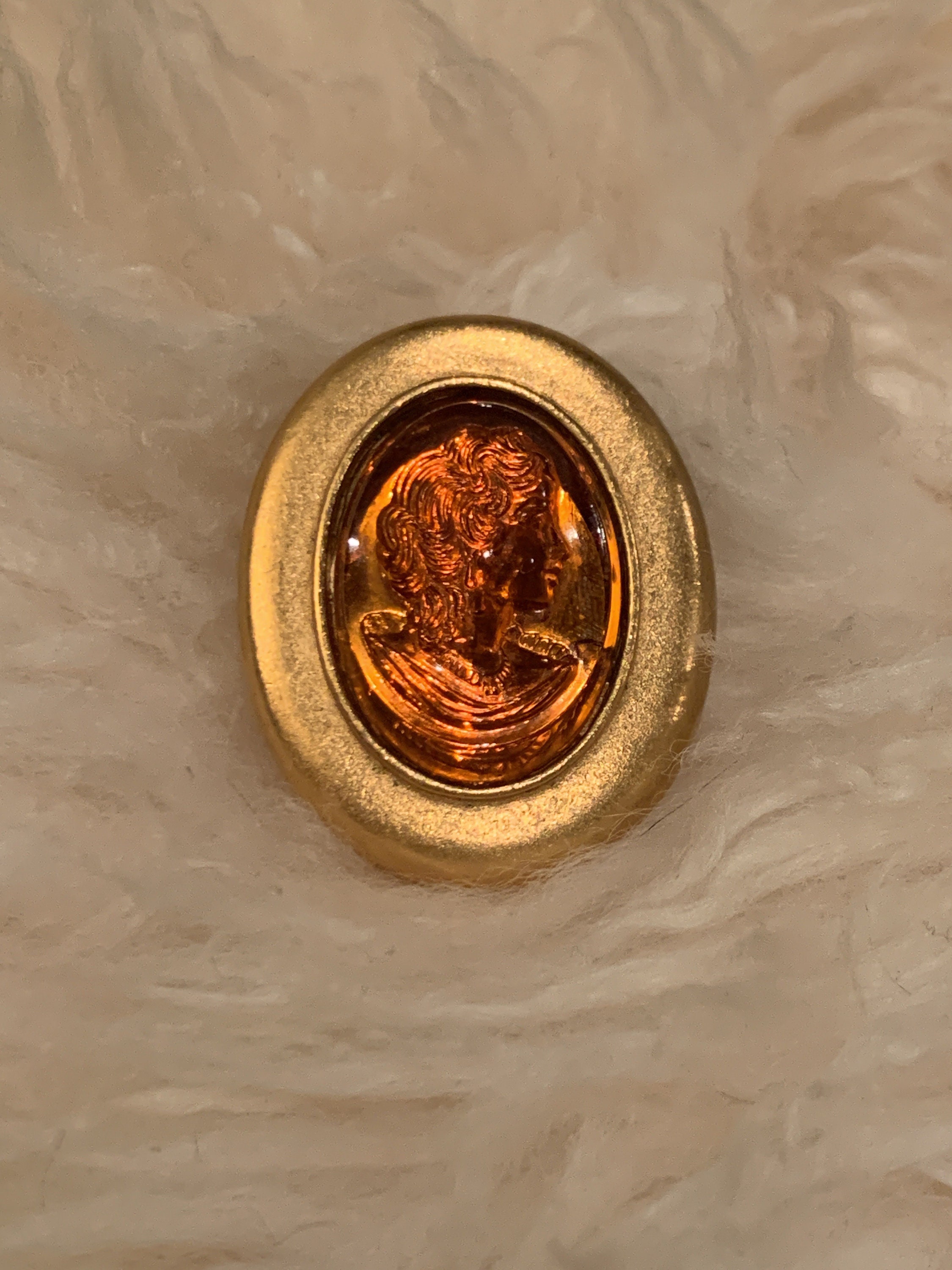 Broche Gablonz / Brillants Couleur Pierre Cognac 13,1 G/5,0 X 3,4 CM