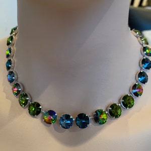 Swarovski Crystal Necklace for Women, Anna Wintour, Color Options, Statement Necklace, Multi Gemstone, Beautiful Bold Sparkle Chunky Jewelry