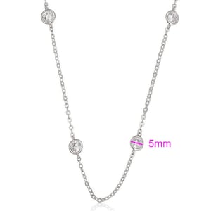 Dainty Multi Diamond Minimalist Necklace Silver Necklace  Eternity Necklace Womens Jewelry Womens Necklace Necklace in Canada