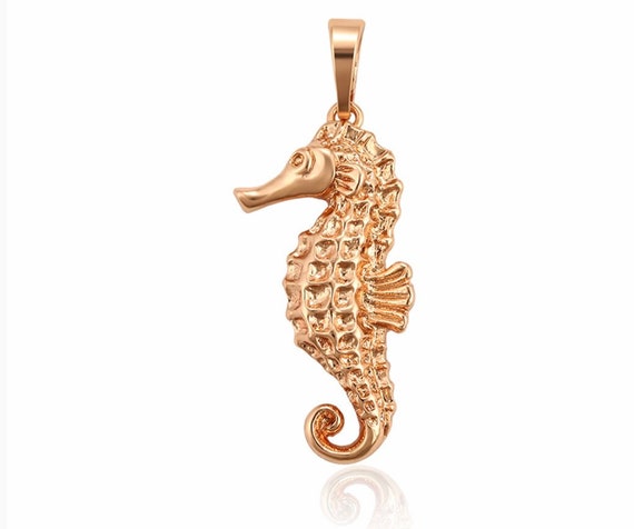 Seahorse necklace rose best sale gold