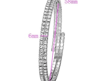 Stretchy Crystal Wrap Tennis Bracelets // Womens Bracelets // Womens Jewelry //  // Womens Bangle // Crystal Bracelet jewelry for women