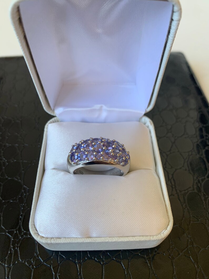 Authentic Tanzanite Purple Gemstone Spiritual Healing Light Purple Stone Silver Tanzanite Ring Christmas Gift Tanzanite Jewelry Gift