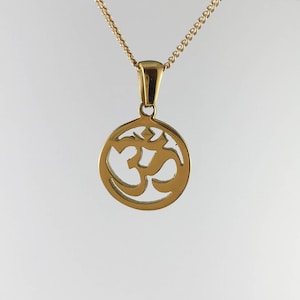 Om Necklace for Women, Ohm Pendant, Dainty Om Pendant with Chain, Spiritual Jewelry, Mindful Jewelry, Yoga Jewelry