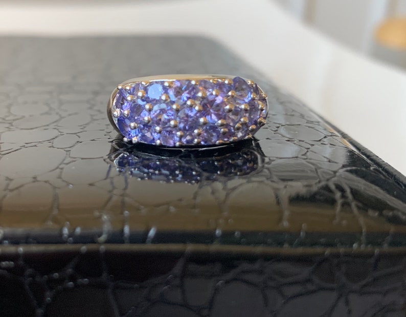 Authentic Tanzanite Purple Gemstone Spiritual Healing Light Purple Stone Silver Tanzanite Ring Christmas Gift Tanzanite Jewelry Gift