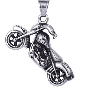 Heavy Biker Pendant // Motorcycle Jewelry // Stainless Steel Jewelry // Mens Necklace // Mens Jewelry // Biker Jewelry // Womens Jewelry