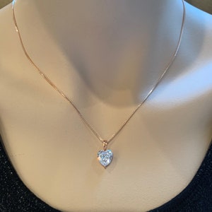 Crystal Heart Solitaire Pendant
