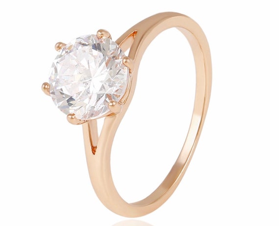 Mens Single Stone Engagement Ring In 14K Yellow Gold | Fascinating Diamonds
