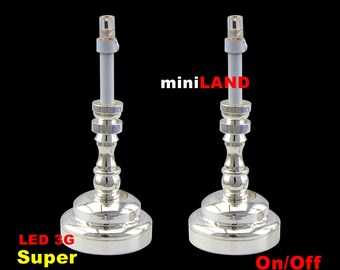 Silver Sconce tulip SUPER bright battery LED LAMP Dollhouse miniature light
