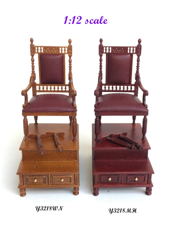 Shoeblack Chair Quality Unit for Dollhouse Miniature 1:12
