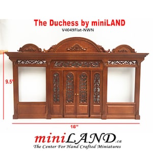 The Duchess - Quality wooden Walnut store front facade 1:12 scale roombox dollhouse miniature, The Noble line. Front Facade only