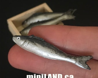 3 Pesce Fisso Su Un Vassoio Con Ghiaccio Tumdee 1:12 Scala Bambole Casa - Foto 5