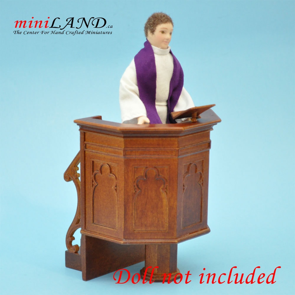 Chaire pour une église ou Court Walnut Haute qualité pour maison de poupée  miniature à léchelle 1:12 édition limitée -  France